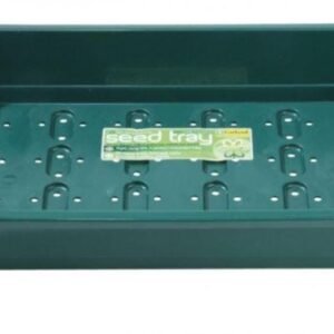 HEAVY DUTY GREEN PLASTIC SEED TRAYS WITH HOLES - FULL SIZE