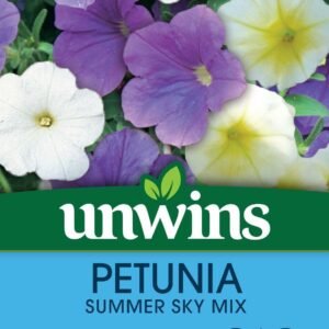 Unwins Petunia Summer Sky Mix 40 Seeds