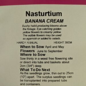 Kings Seeds Nasturtium Banana Cream 30 Seed